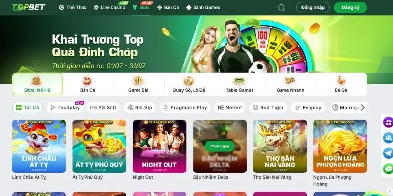 TOPBET - Nhà Cái Uy Tín, Nhận Jackpot Hàng Tỷ Đồng 3 Chơi nổ hũ đỉnh cao tại nhà cái TOPBET