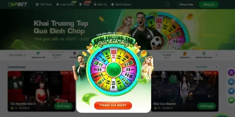 TOPBET - Nhà Cái Uy Tín, Nhận Jackpot Hàng Tỷ Đồng 1 topbet12