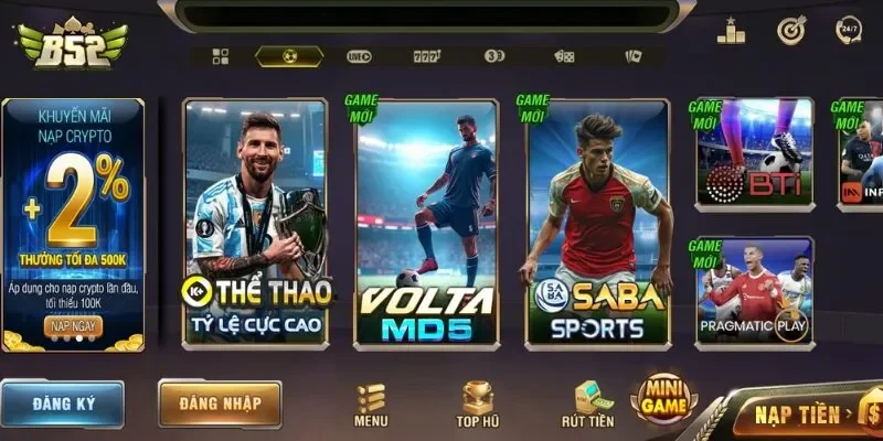 B52 - Sân Chơi Giải Trí Trực Tuyến Với Hàng Trăm Game Hot 4 B52 cung cấp bảng kèo của hơn 1000 sự kiện thể thao